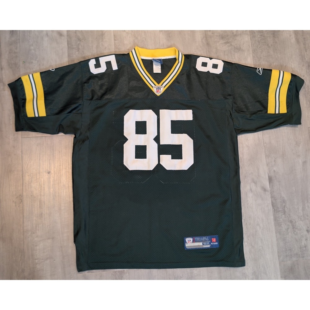Green Bay Packers Men's Size 52 Jersey Reebok Green Greg Jennings Vintage NFL